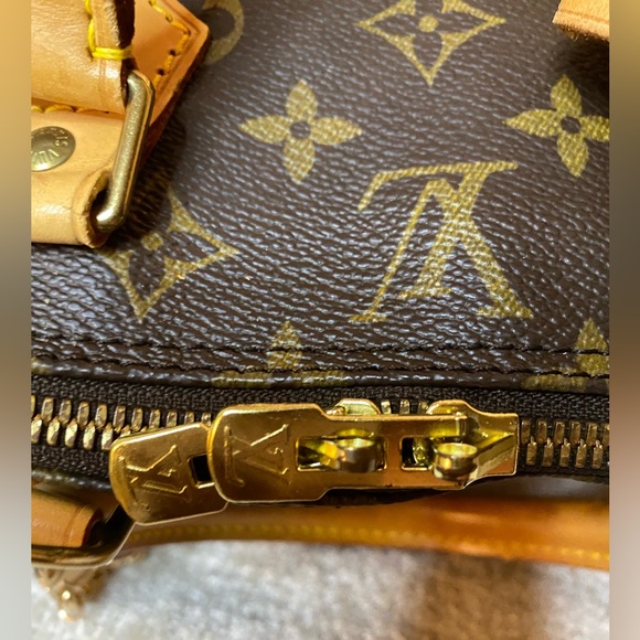 VINTAGE LOUIS VUITTON MONOGRAM ALMA PM BROWN LEATHER CANVAS SATCHEL/HANDBAG - Picture 7 of 16